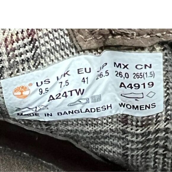 Timberland Sienna Side Zip High Waterproof Boot Heel Brown‎ Style: A24Tw logo - Picture 6 of 12